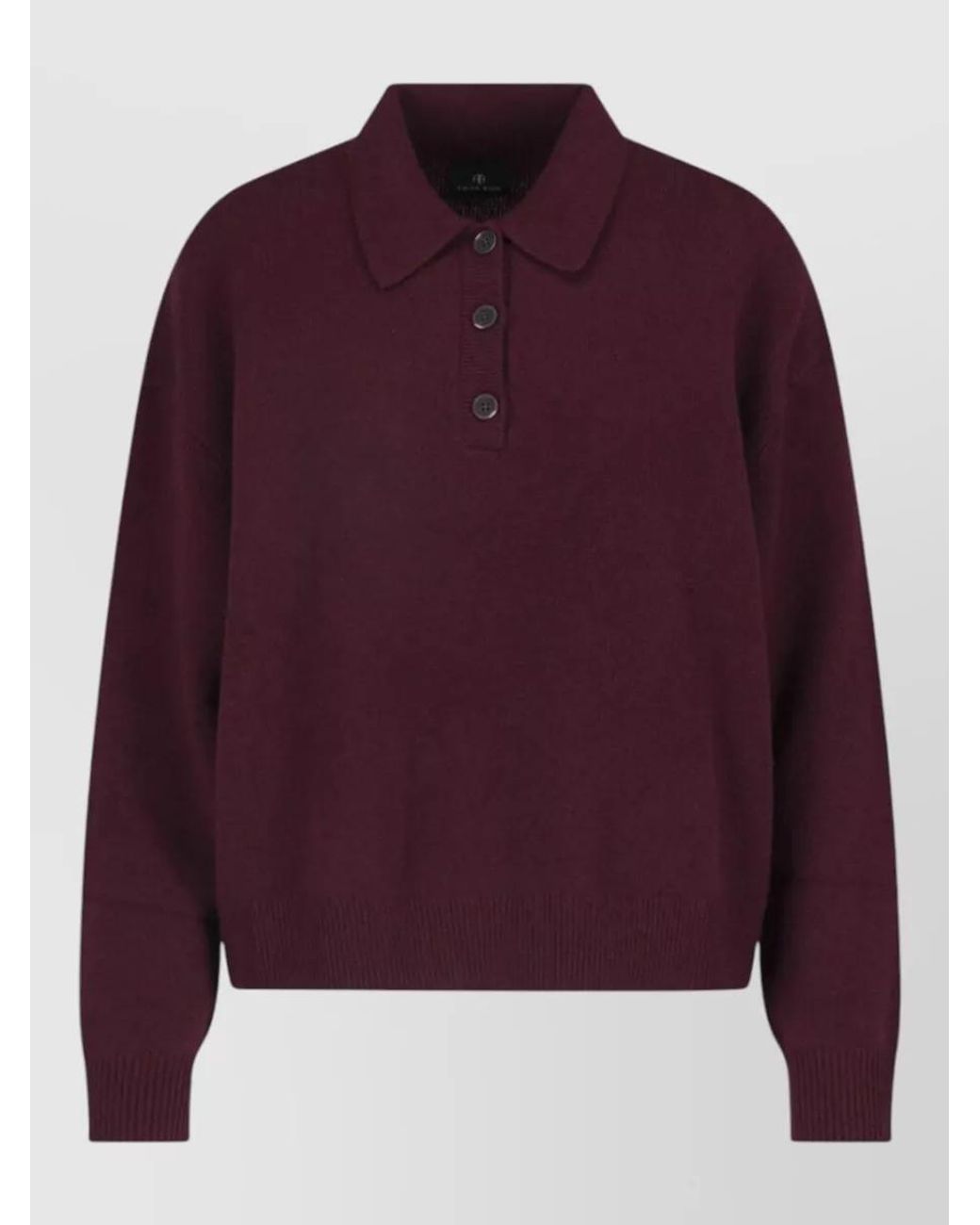 Anine Bing Purple Cashmere Crewneck Sweatshirt