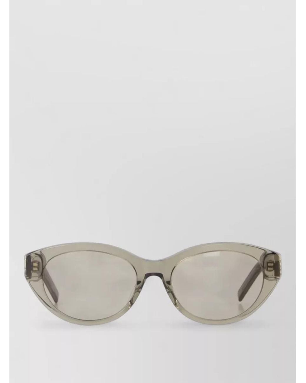 Saint Laurent Gray Acetate Round Sunglasses