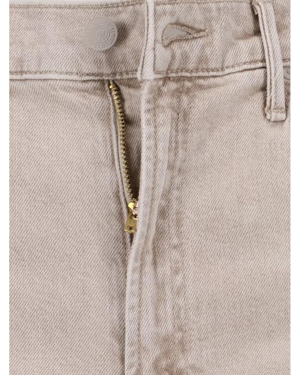 Mother Multicolor Denim High-Rise Wide-Leg Jeans