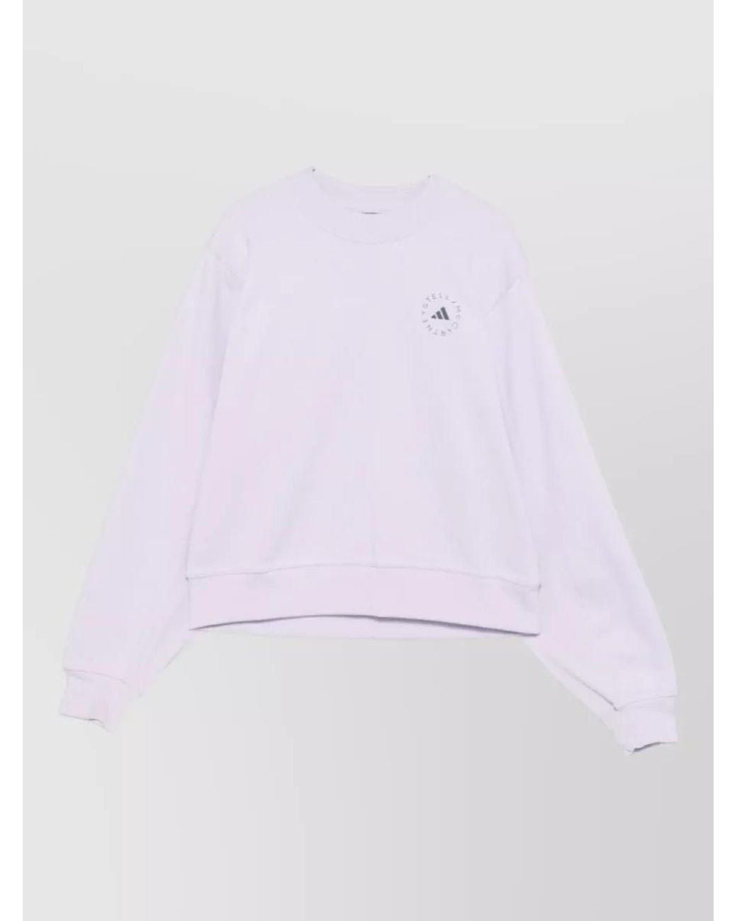 Adidas By Stella McCartney Purple Logo Cotton Crewneck Sweatshirt