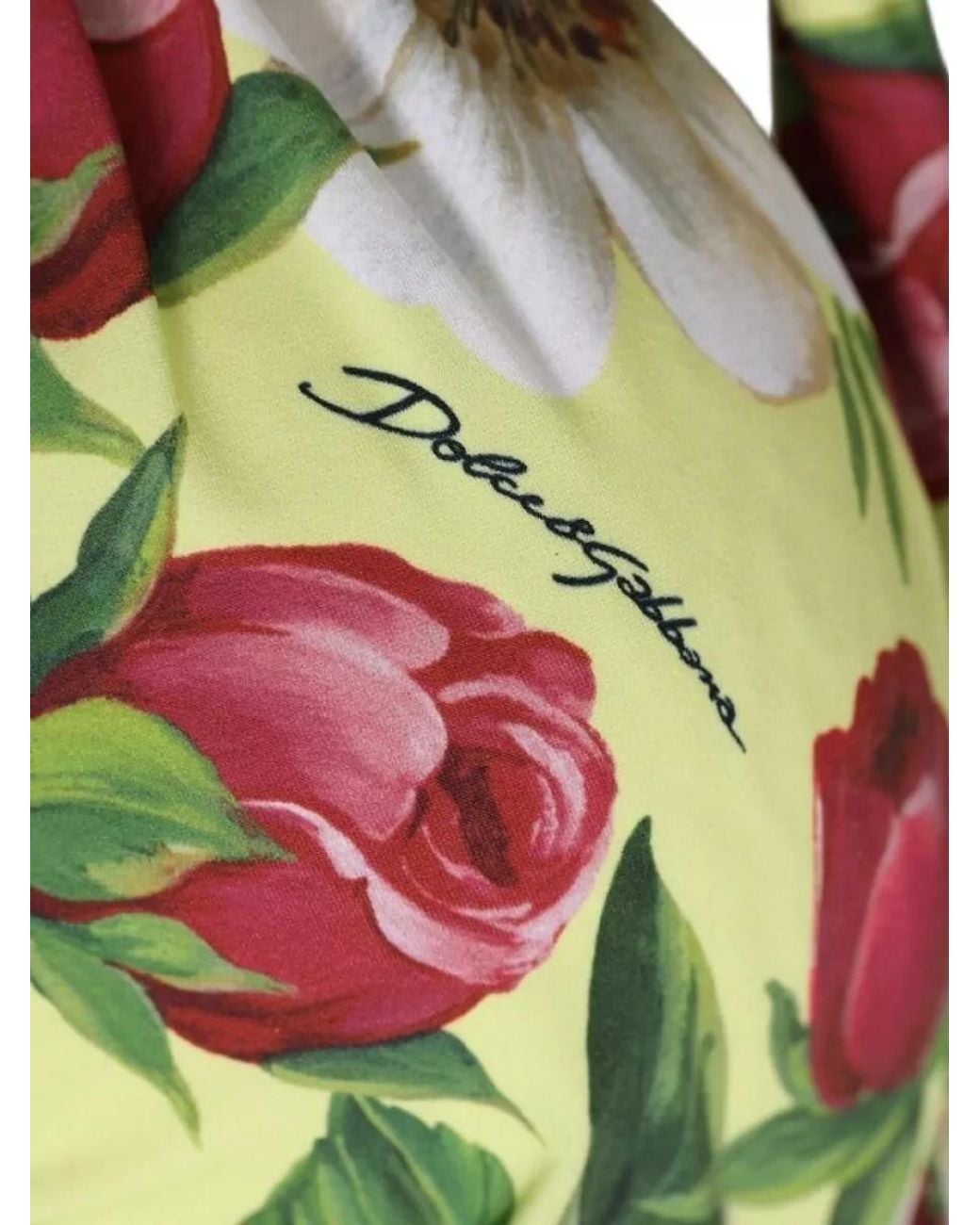 Dolce & Gabbana Metallic Floral Halterneck Bikini Top