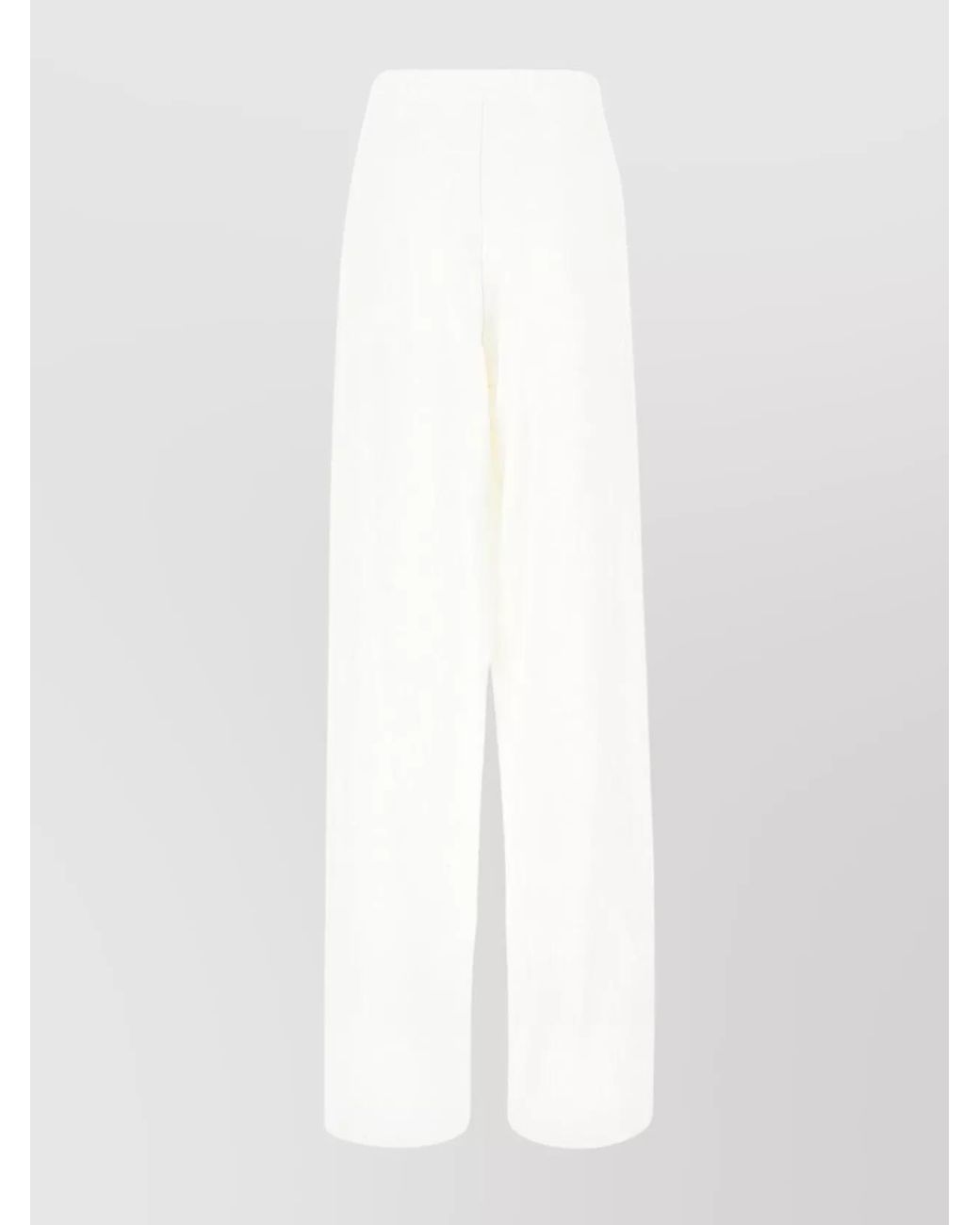 Ferragamo White Wide-Leg Trousers