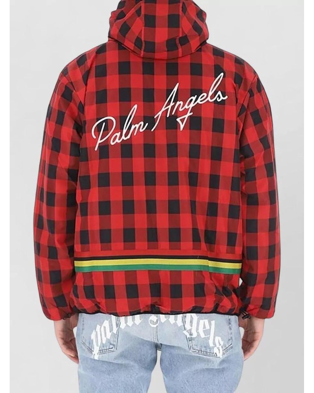 Palm Angels Red Polyester Shell Jacket for men