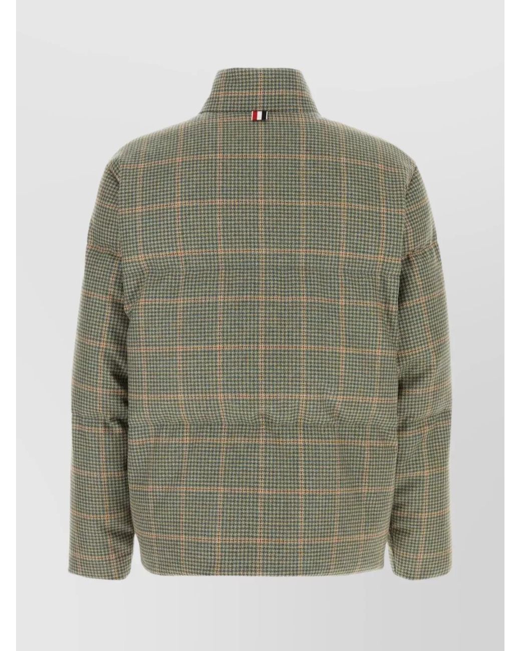 Thom Browne Green Wool Reversible Down Jacket for men