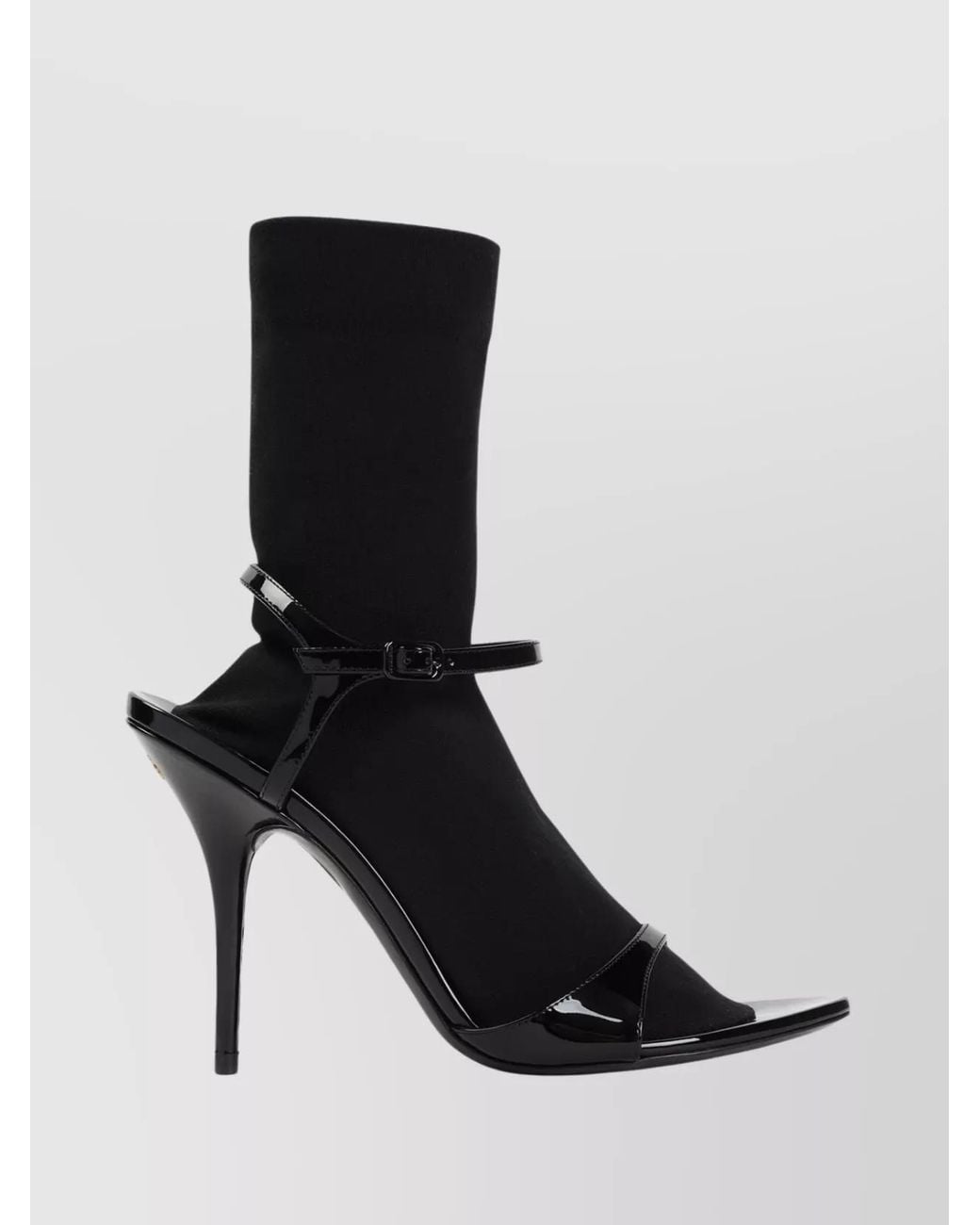 Balenciaga Black Leather Sock Sandals