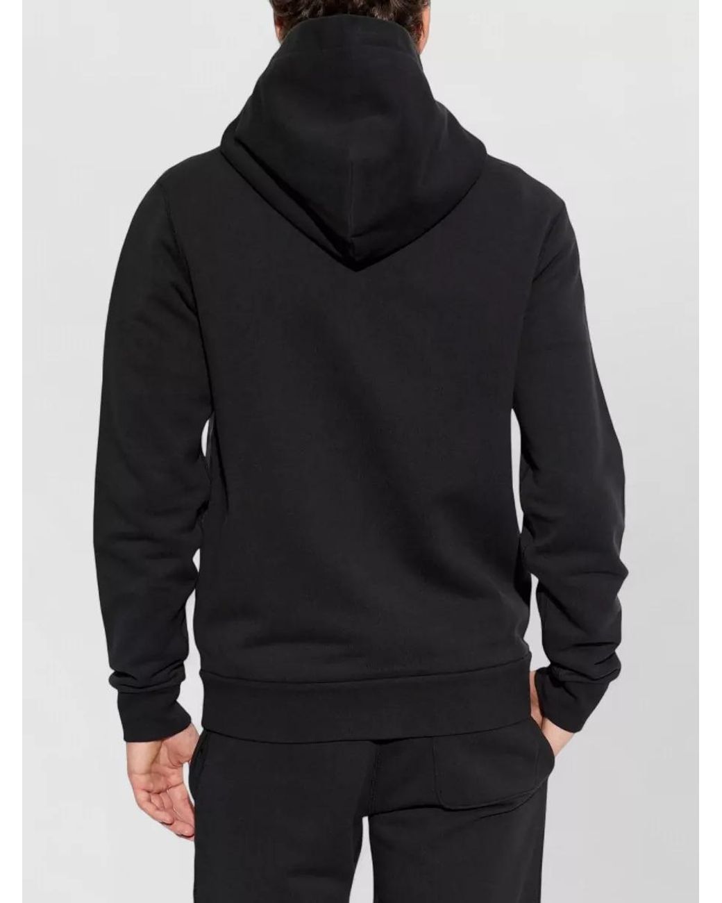 Moncler Blue Cotton Zip-Up Hoodie for men