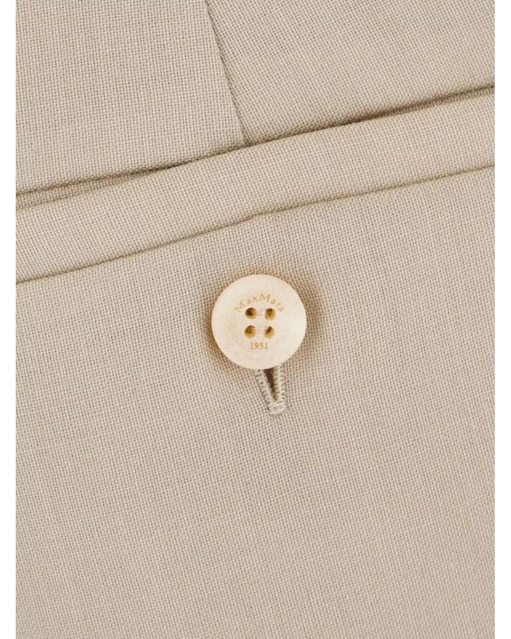 Max Mara Natural Wool Blend Tailored Trousers