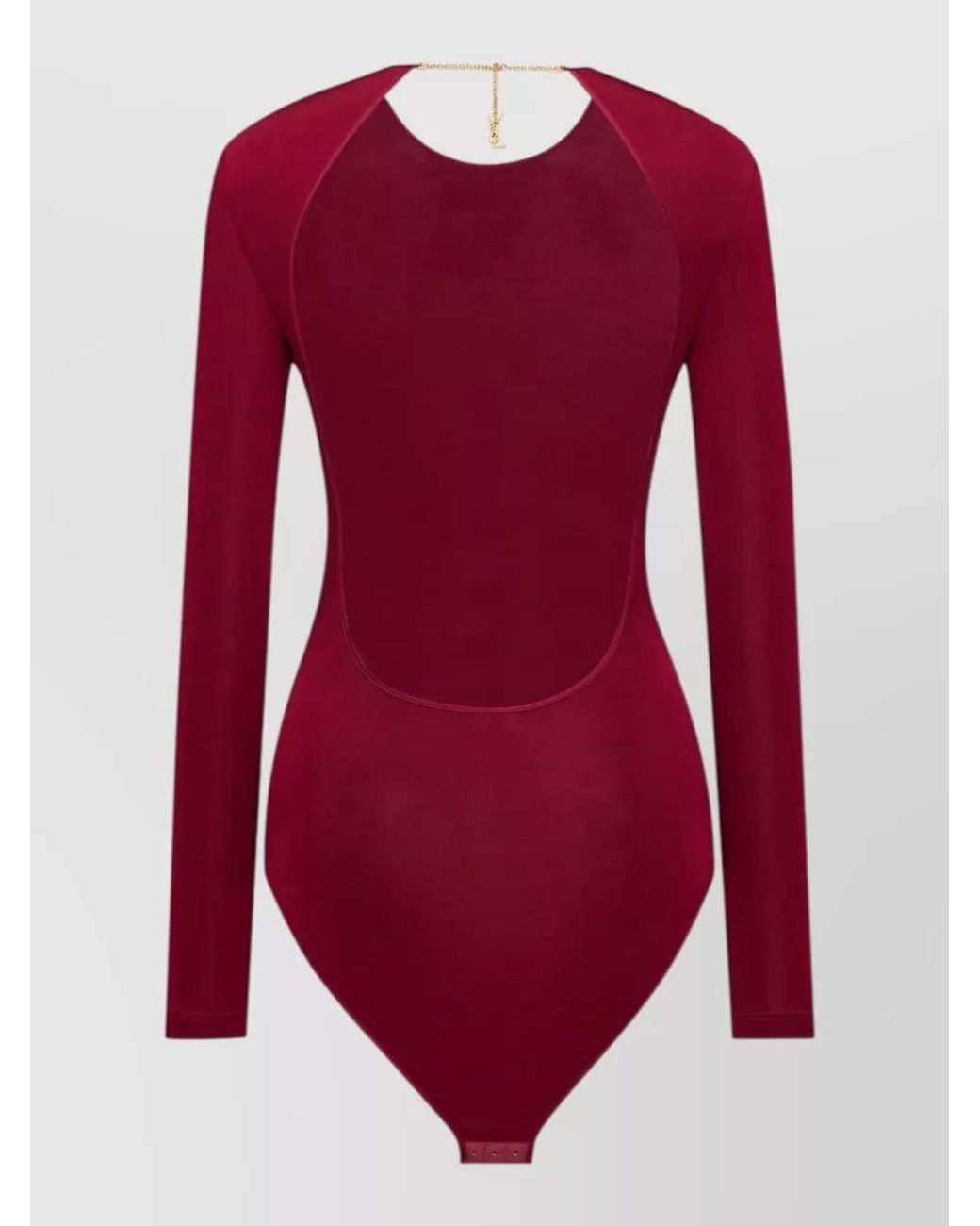 Saint Laurent Red Backless Jersey Bodysuit