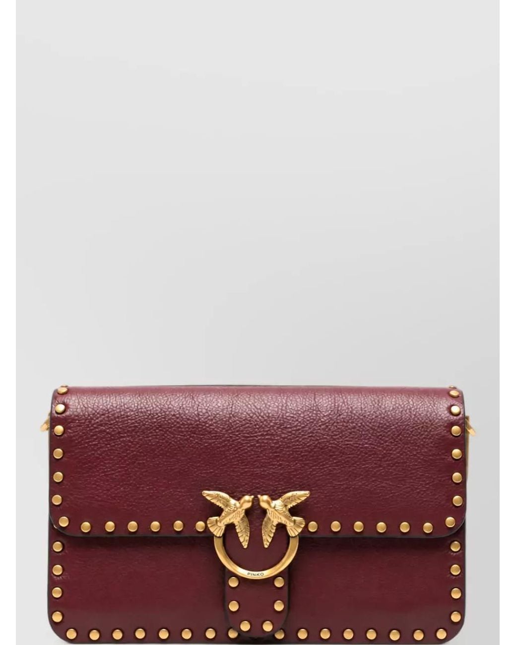 Pinko Red Love Bon Bon Silk Clutch Bag
