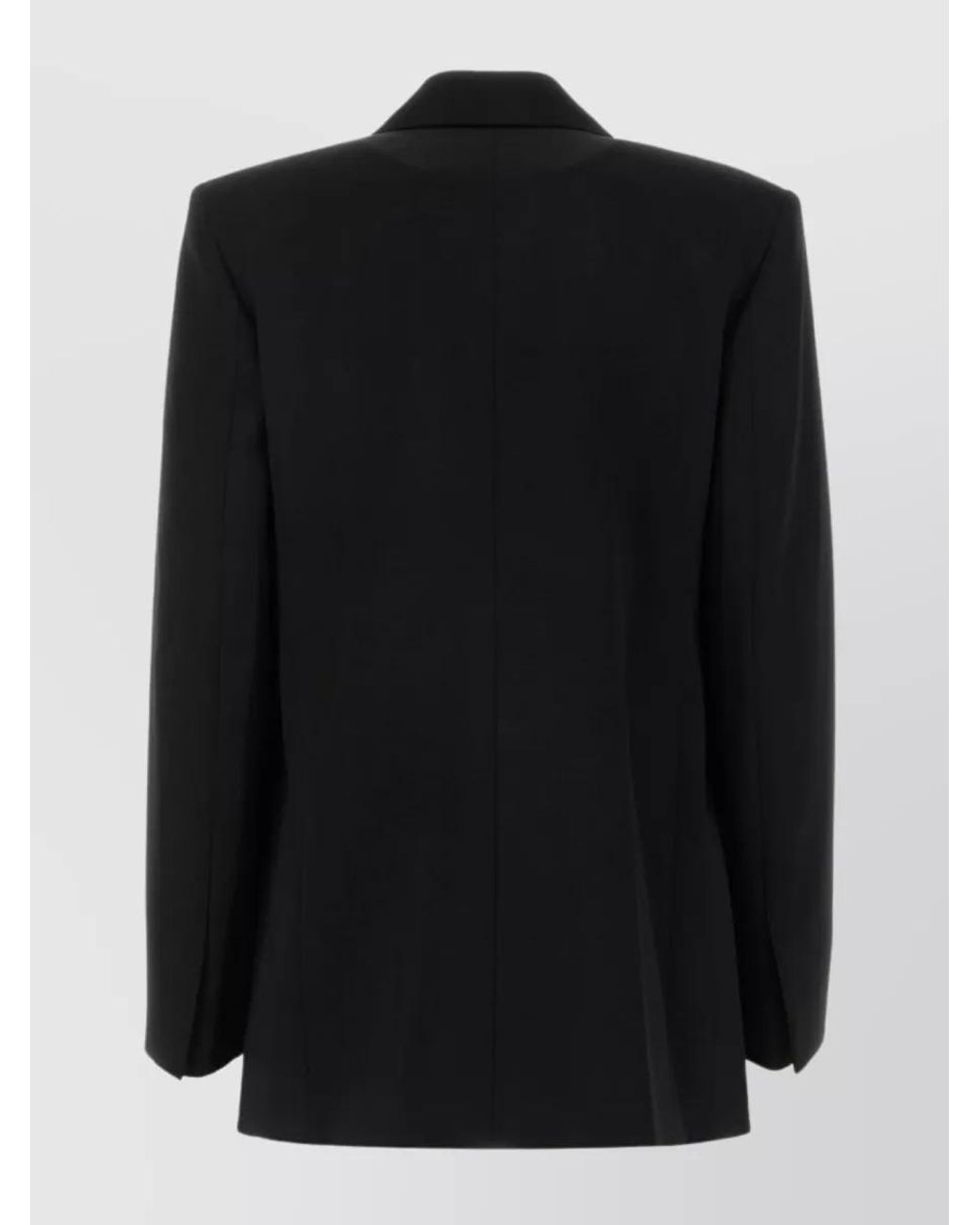 Lanvin Black Wool Double-Breasted Blazer