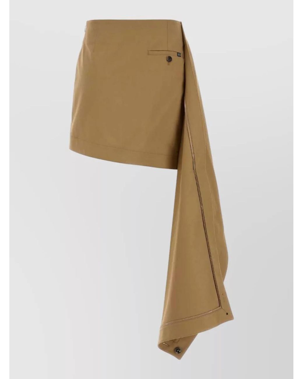Loewe White Asymmetric Mini Skirt