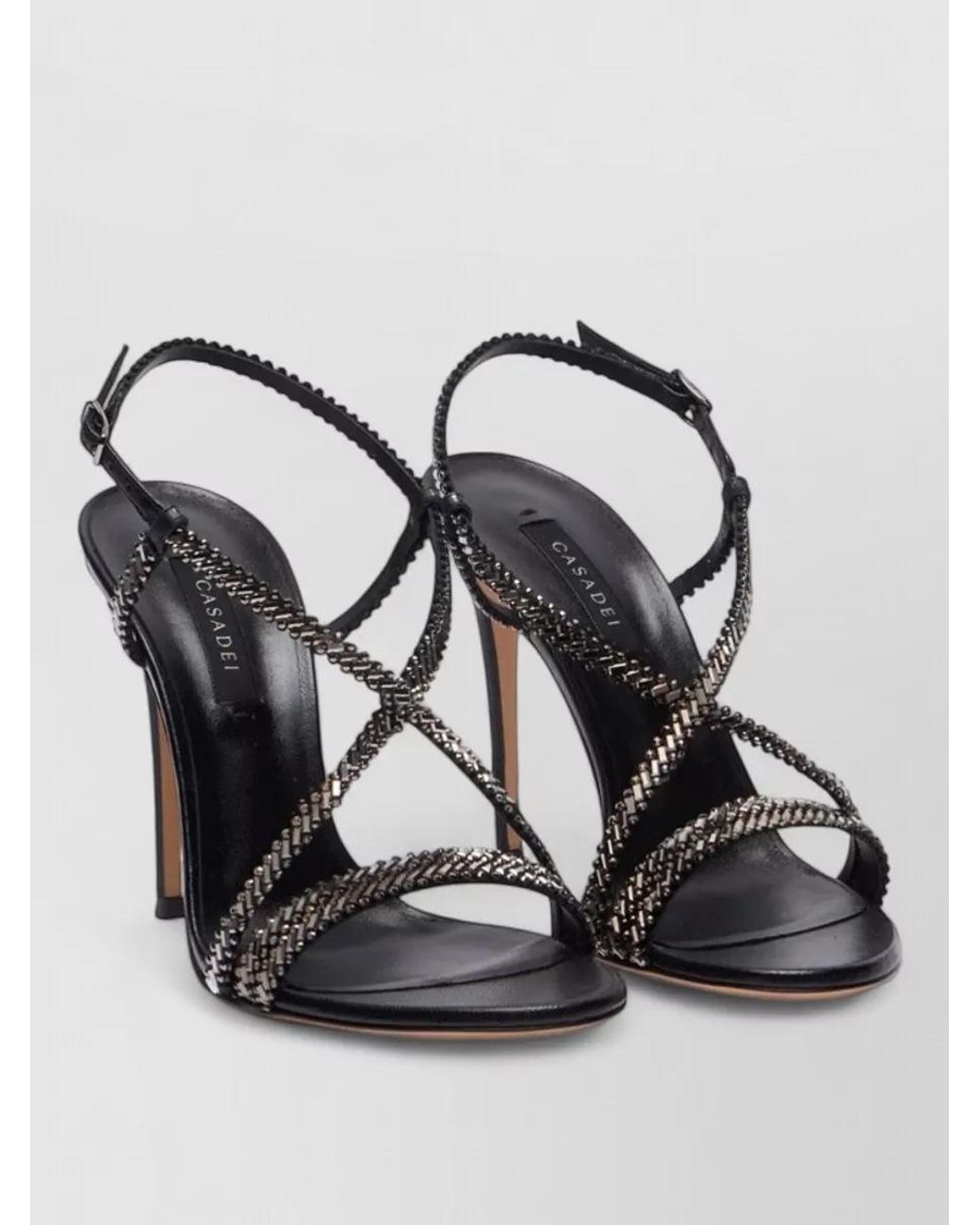Casadei Metallic Leather Sandals