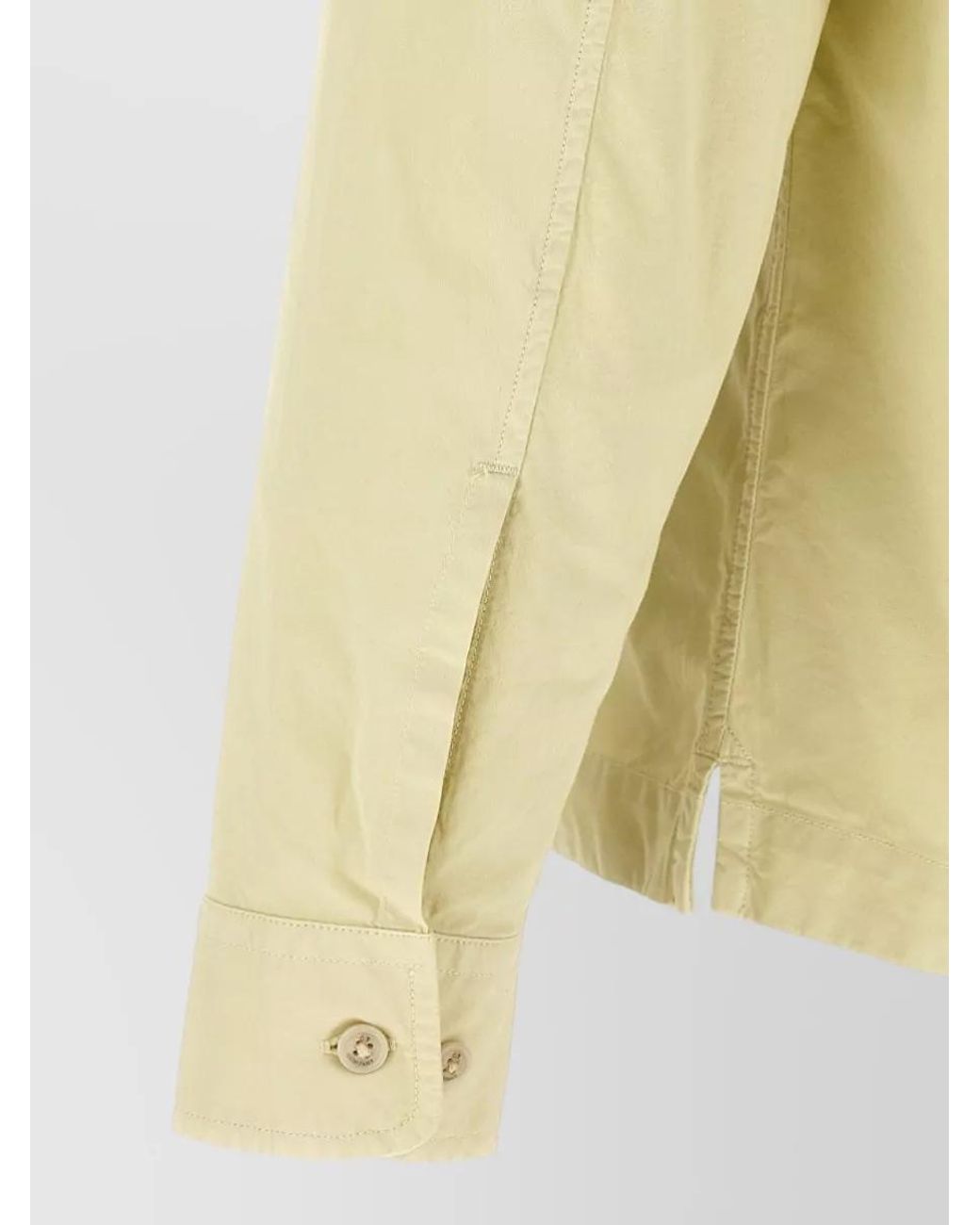 C P Company Yellow Cotton Overshirt Jacket for men