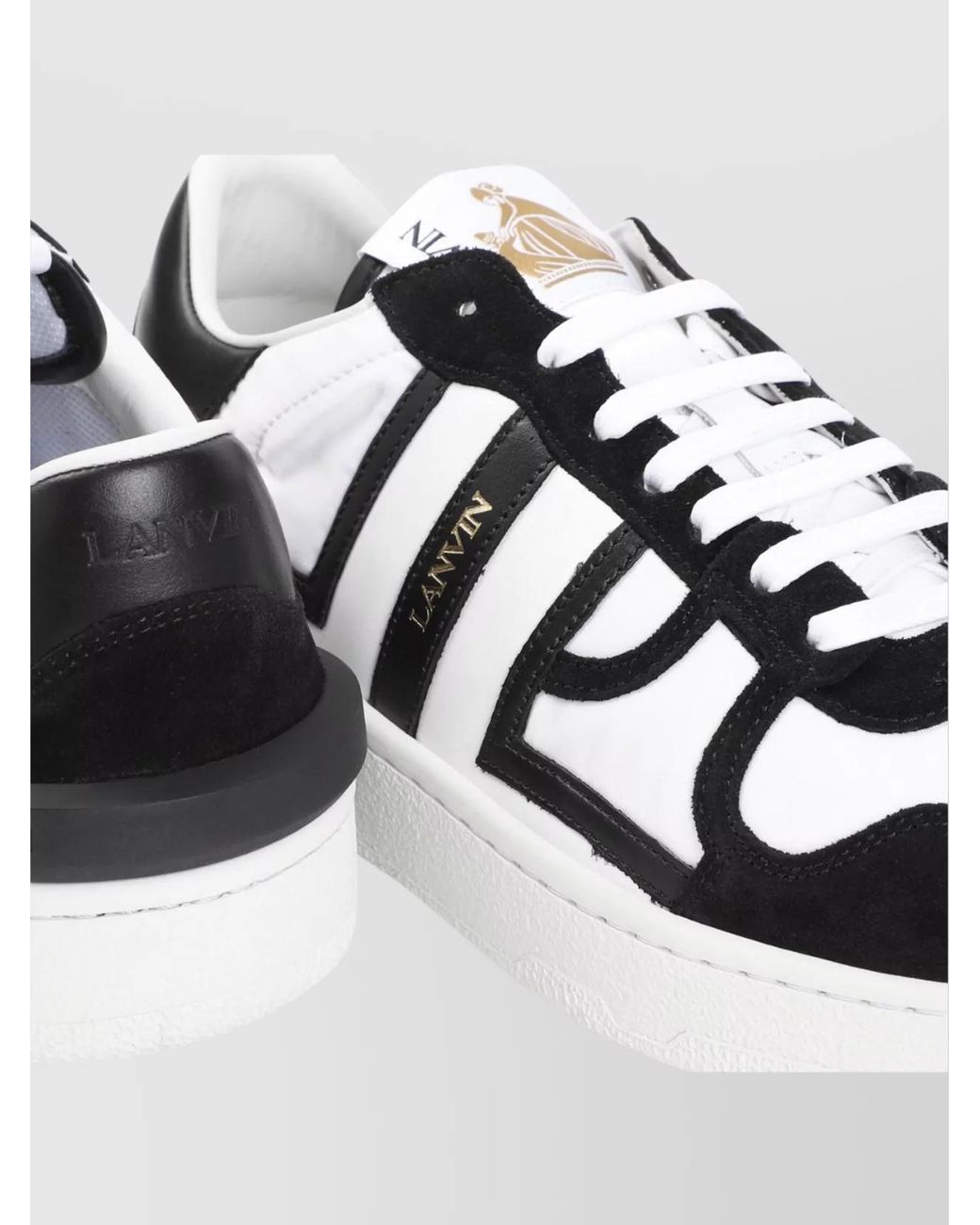 Lanvin White Leather Low-Top Sneakers for men