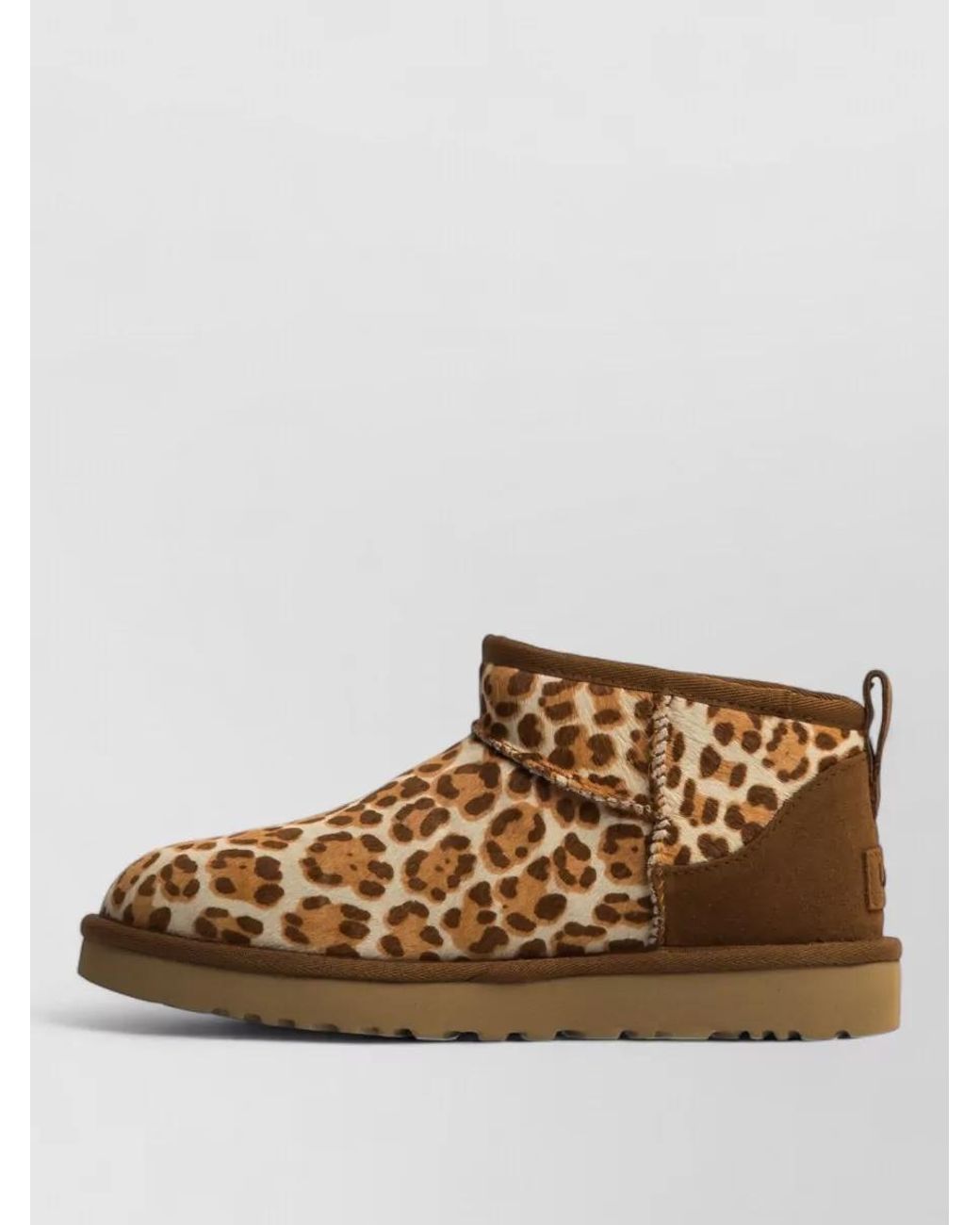 Ugg Brown Leopard-Print Ankle Boots