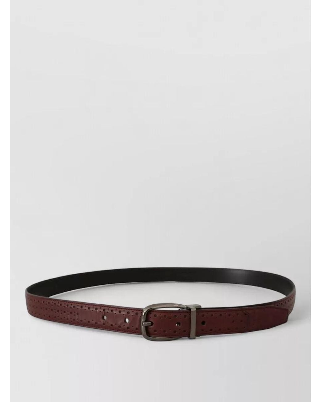Dolce & Gabbana Brown Leather Perforated Belt for men