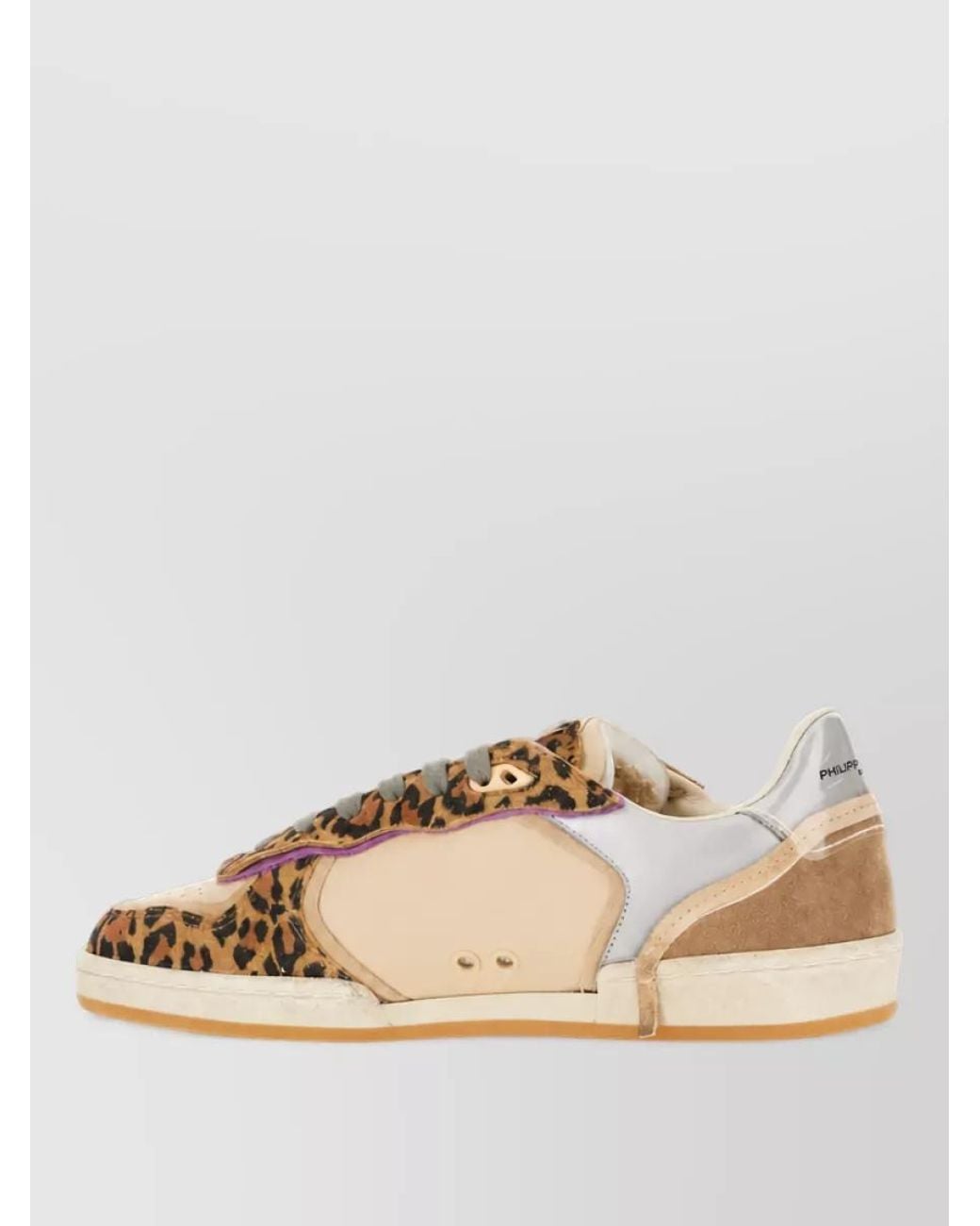 Philippe Model Natural Calf Leather Low-Top Sneakers