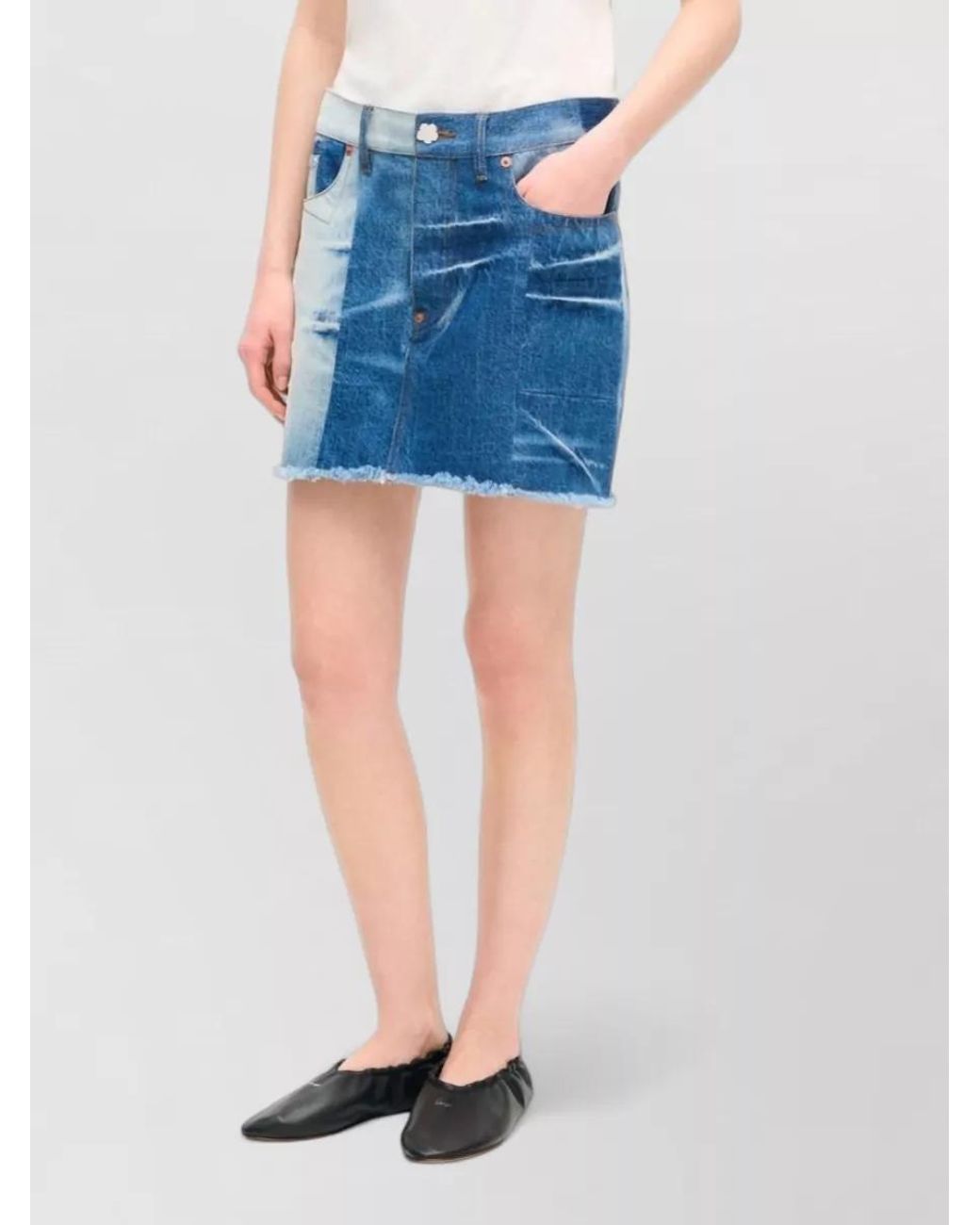 KENZO Blue Denim Midi Skirt