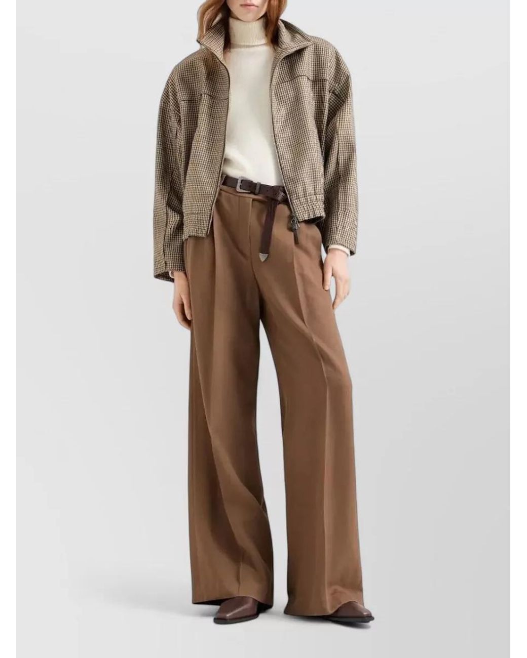 Brunello Cucinelli Brown Leather Heeled Boots
