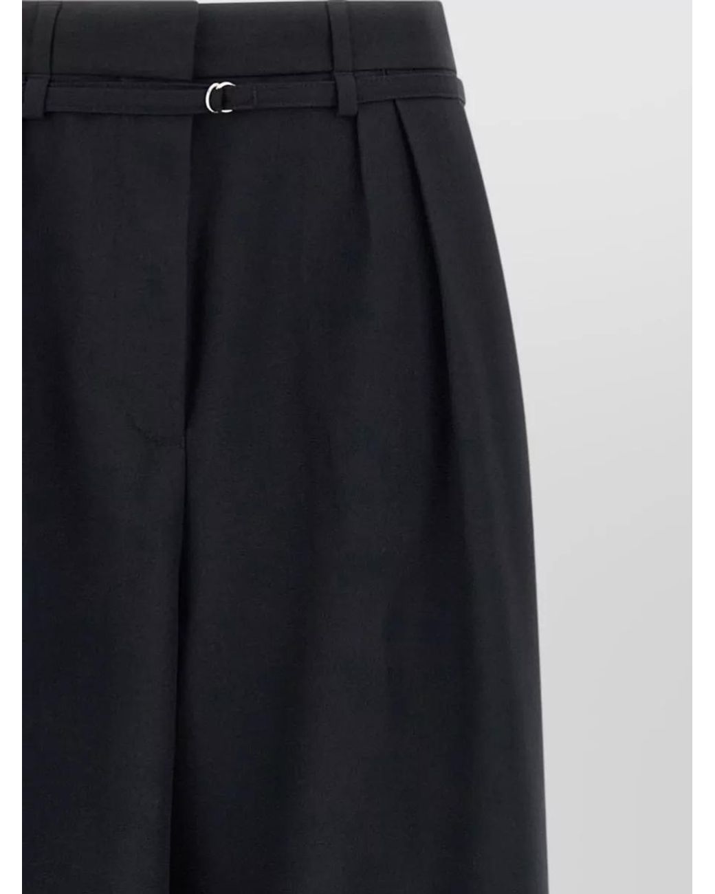 Dries Van Noten Blue Wool High-Rise Wide-Leg Peacha Trousers