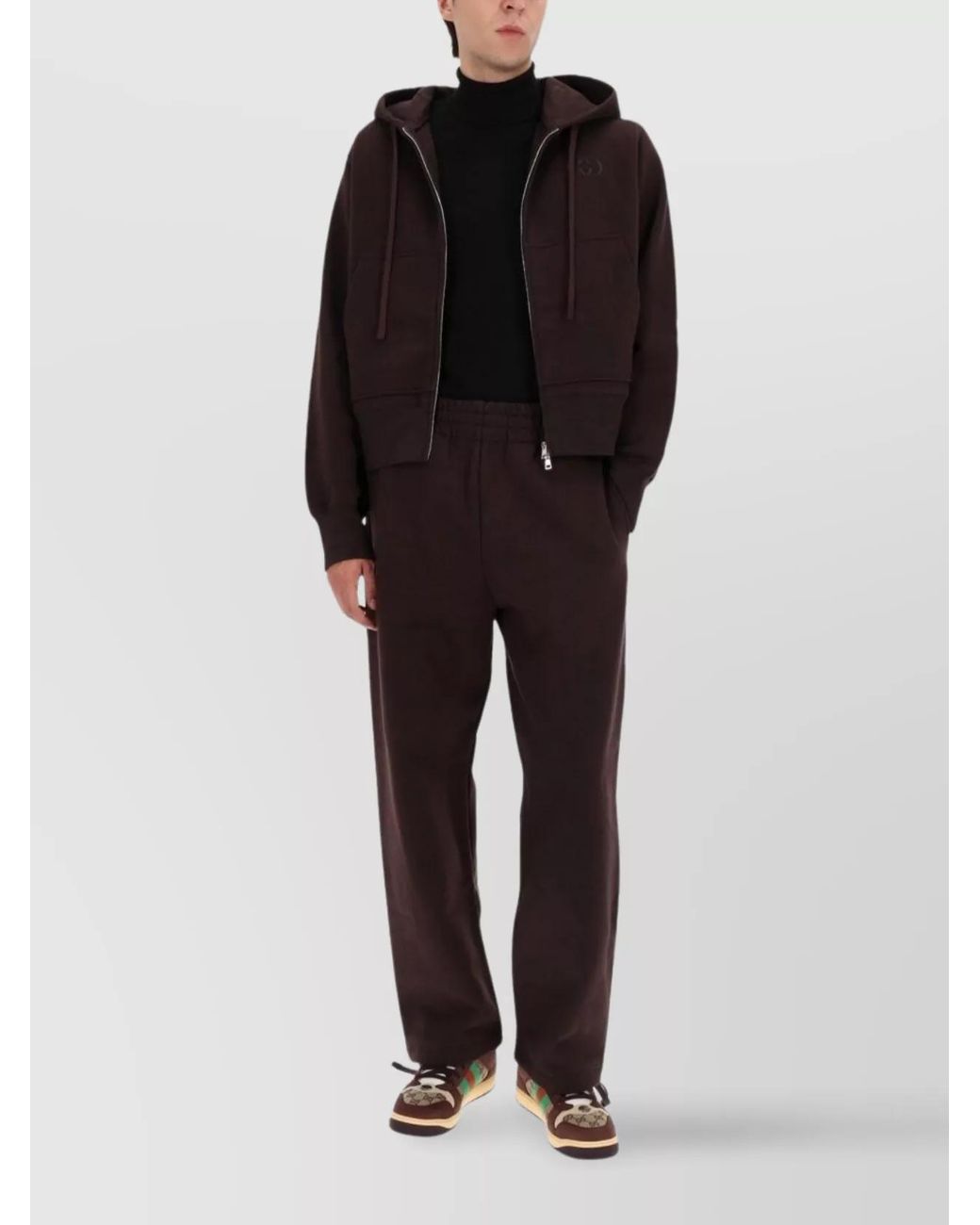 Gucci Black Sweatshirt With Logo Embroidery for men