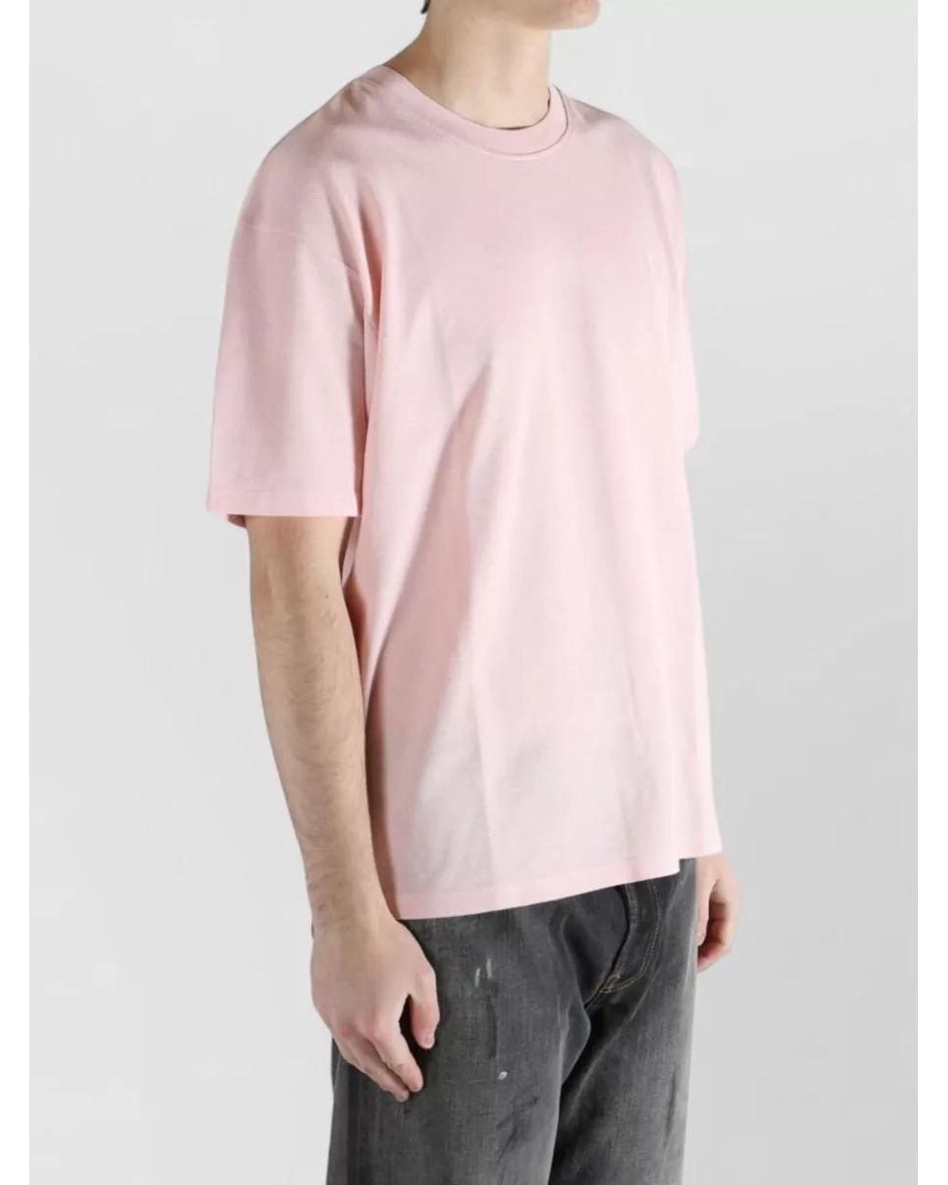 Saint Laurent Pink Piqué Oversized T-Shirt for men