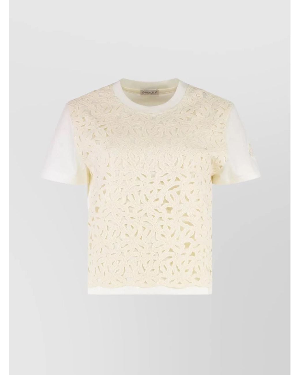 Moncler Natural Cotton Crew-Neck T-Shirt