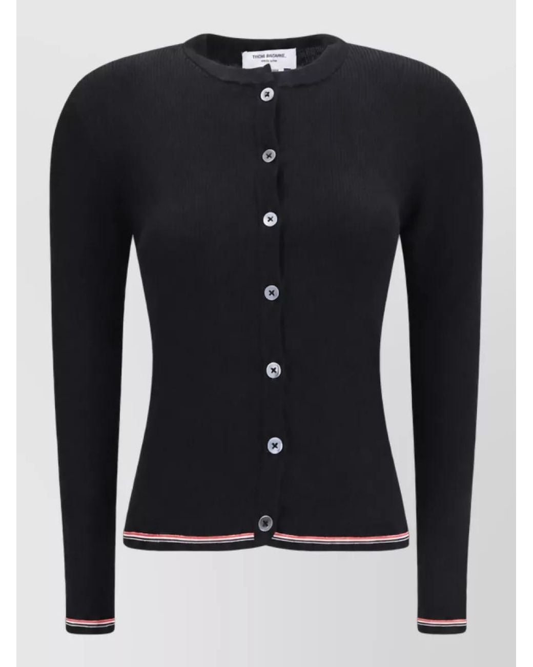 Thom Browne Blue Wool Cardigan