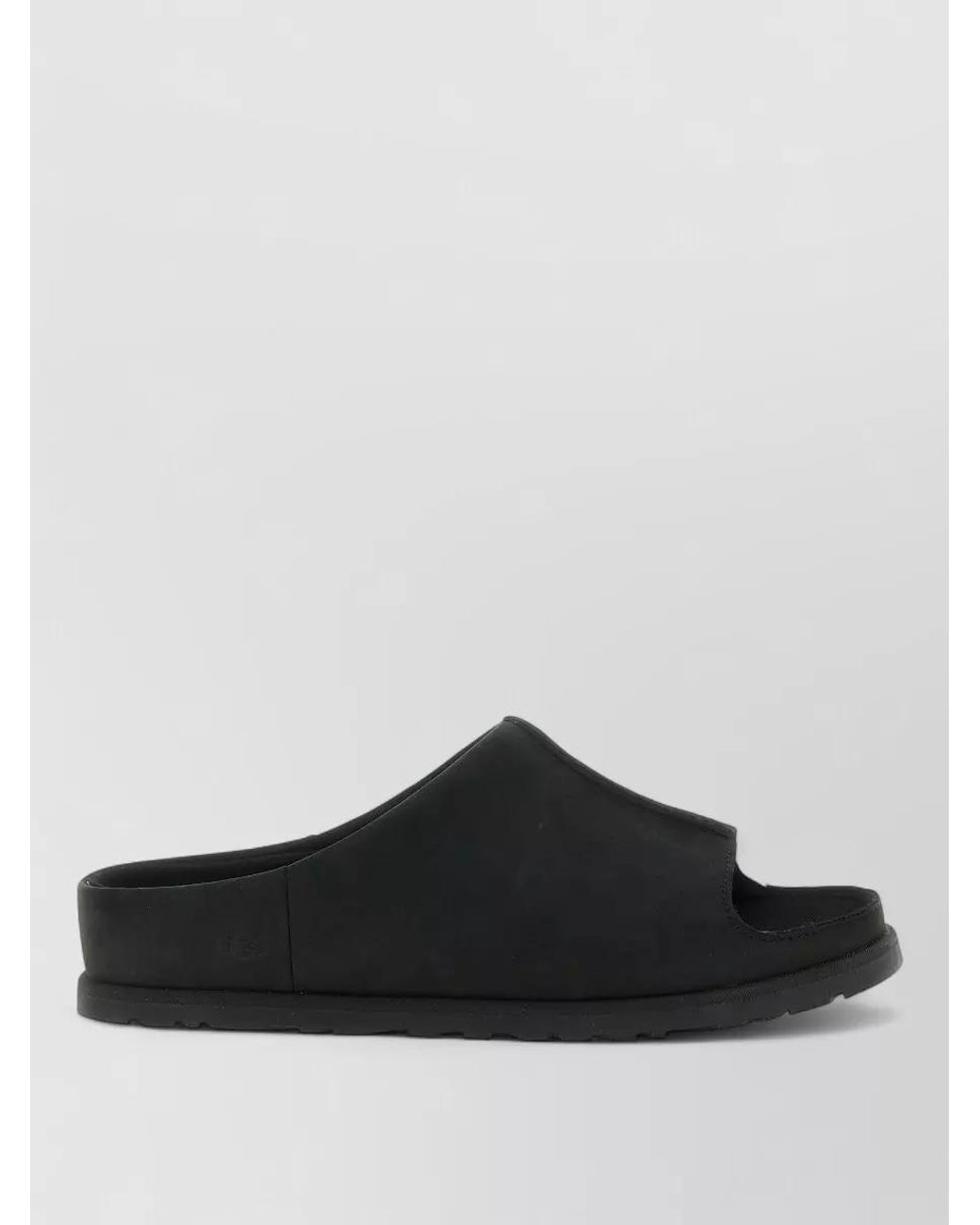 Ugg Black Leather Otzo Slides for men