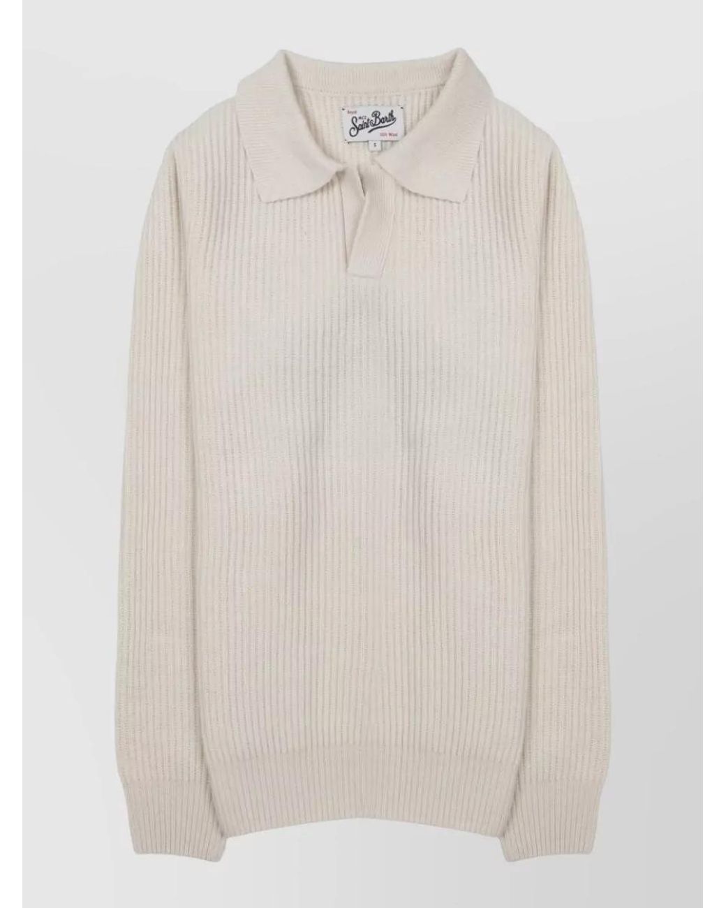Mc2 Saint Barth White Wool Polo Shirt for men