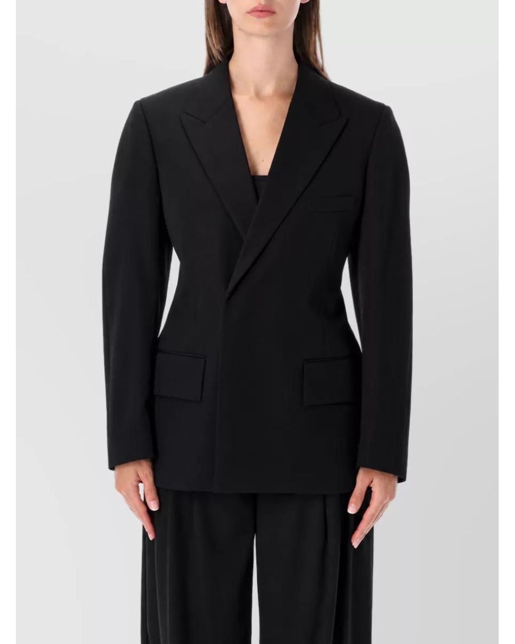 Bottega Veneta Black Wool Single-Breasted Blazer