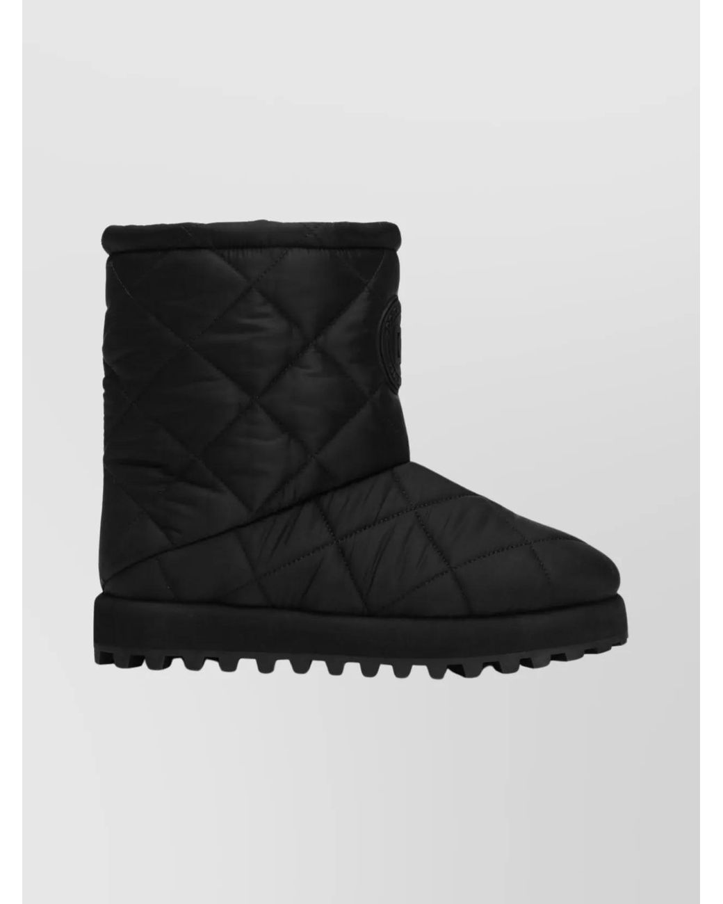 Dolce & Gabbana Black Quilted Boots for men