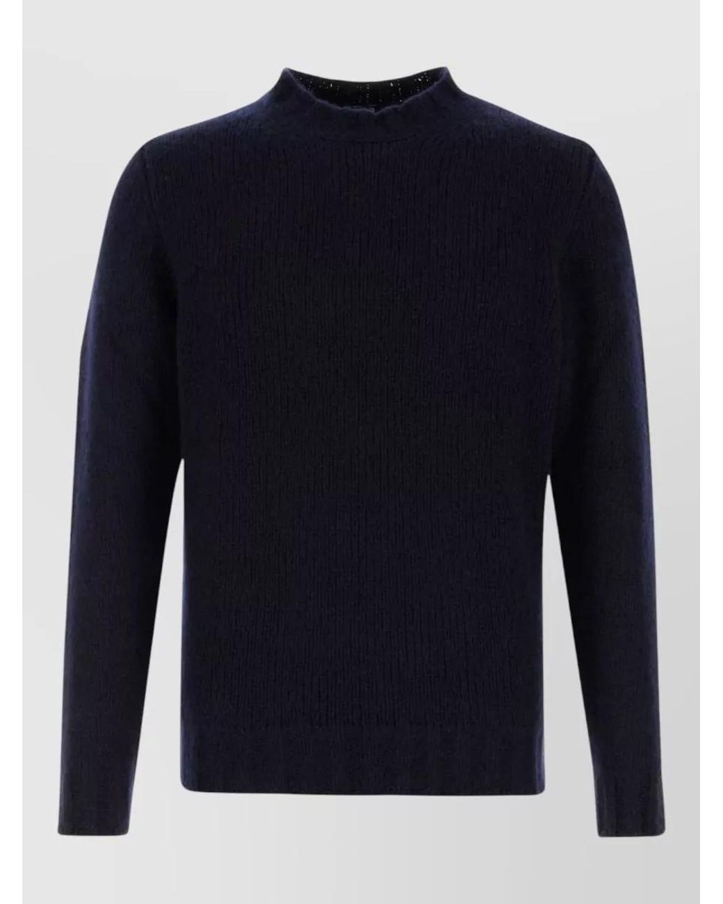 Fedeli Blue Cashmere Silk Sweater for men
