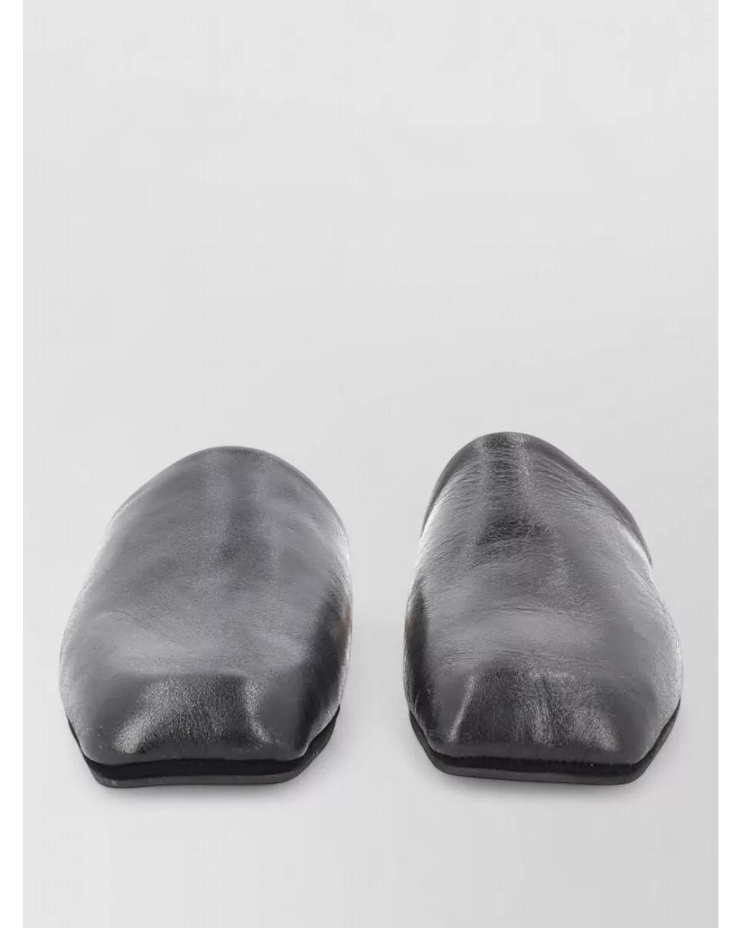 Our Legacy Gray Leather Mule Loafers for men