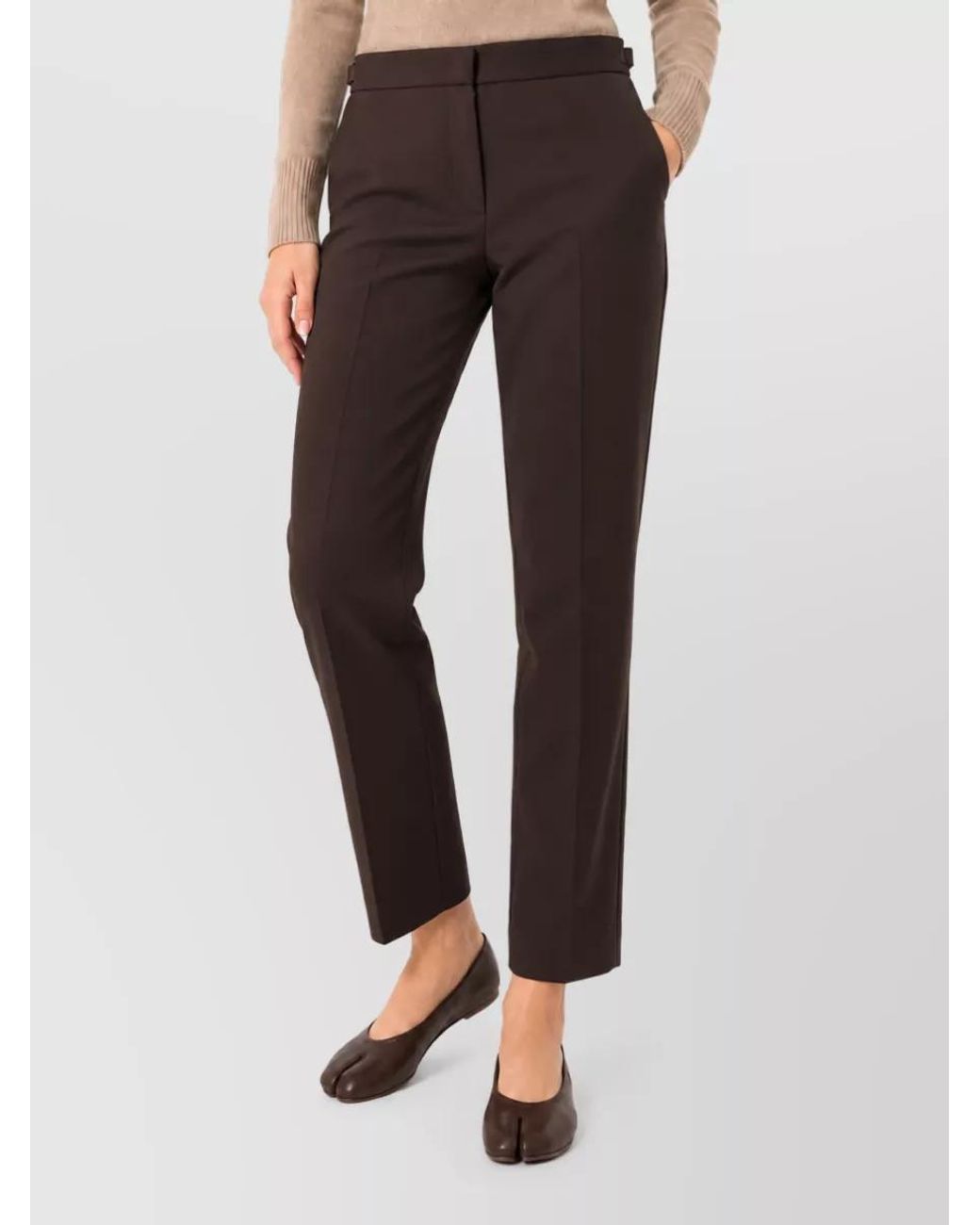 Max Mara Multicolor Virgin Wool Suit Trousers