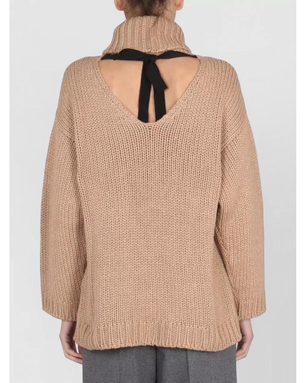 RED Valentino Multicolor Cashmere Blend Cutout High Neck Jumper