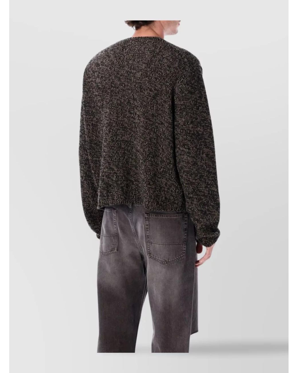Our Legacy Gray Superfine Wool V-Neck Cardigan for men