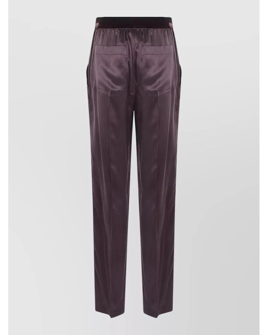 Tom Ford Purple Silk Satin Pajama Trousers