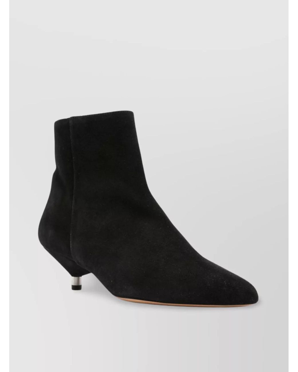 Isabel Marant Black Suede Leopard-Print Ankle Boots