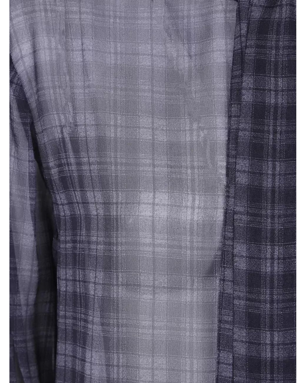 7 For All Mankind Blue Silk Long Sleeve Bow Shirt
