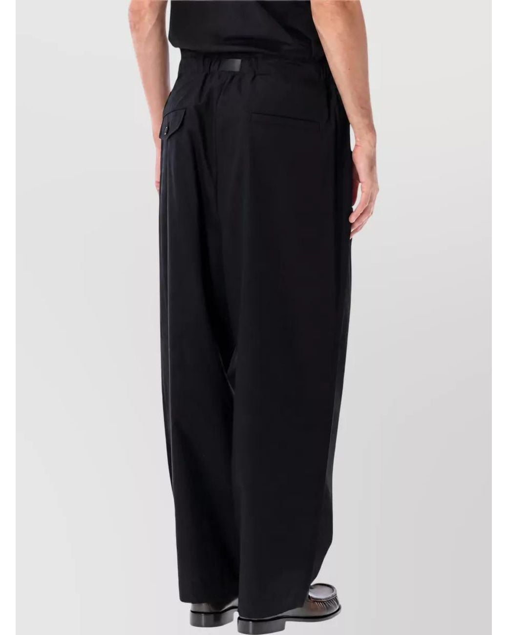 Comme des Garçons Black Cotton Belted Loose-Fit Chino Trousers for men