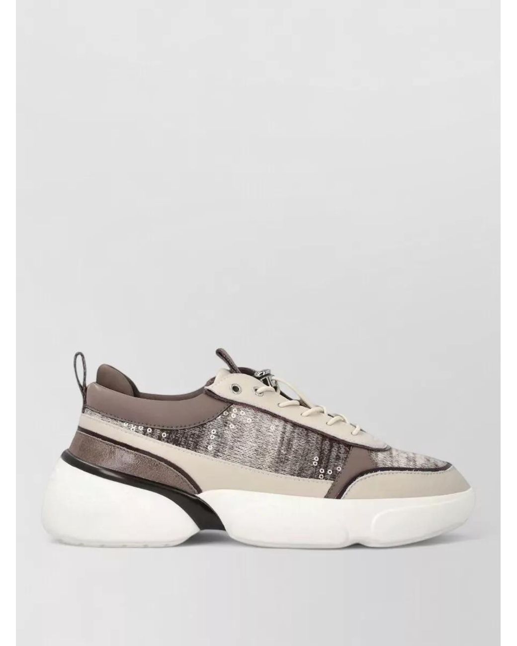 Pinko White Leather Lace-Up Sneakers