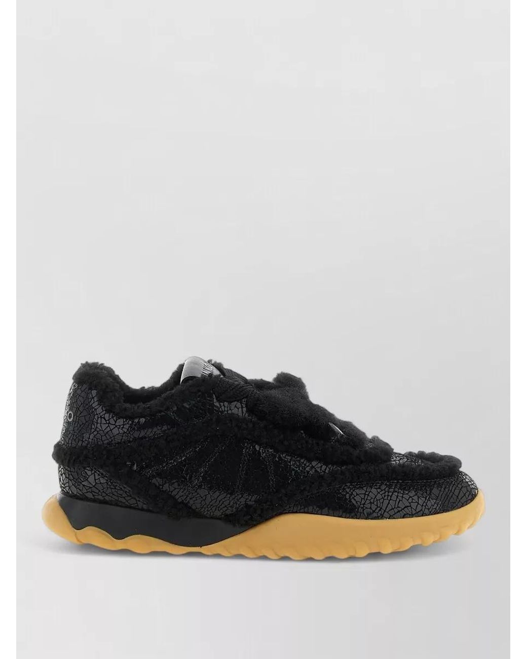 Pinko Black Leather Chunky Low-Top Sneakers