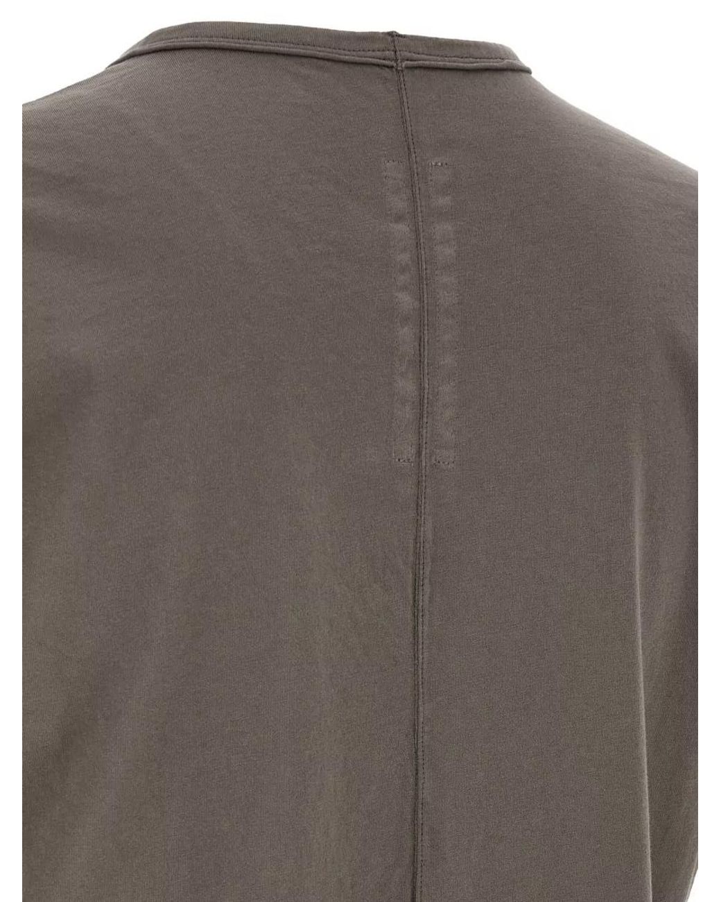Rick Owens Gray Cotton Level Crew-Neck T-Shirt for men