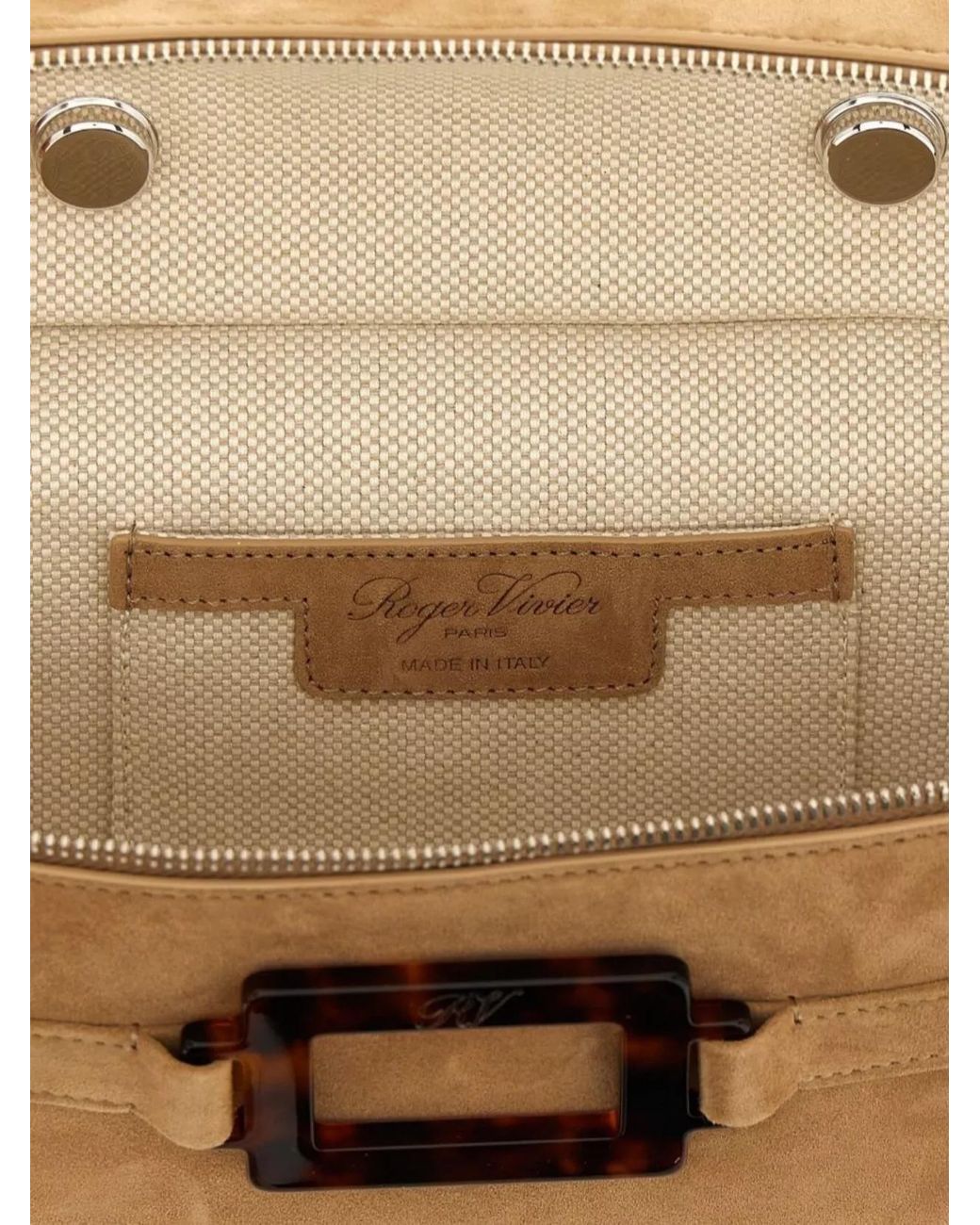 Roger Vivier Brown Leather Mini Vanity Bag