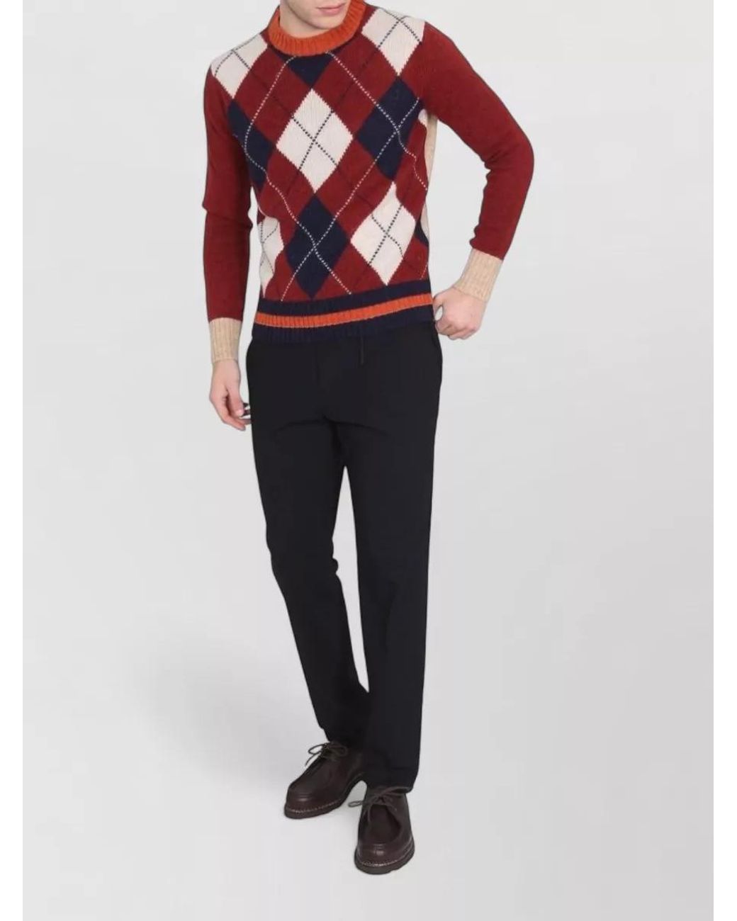 Department 5 Blue Regular-Fit Straight-Leg Trousers for men