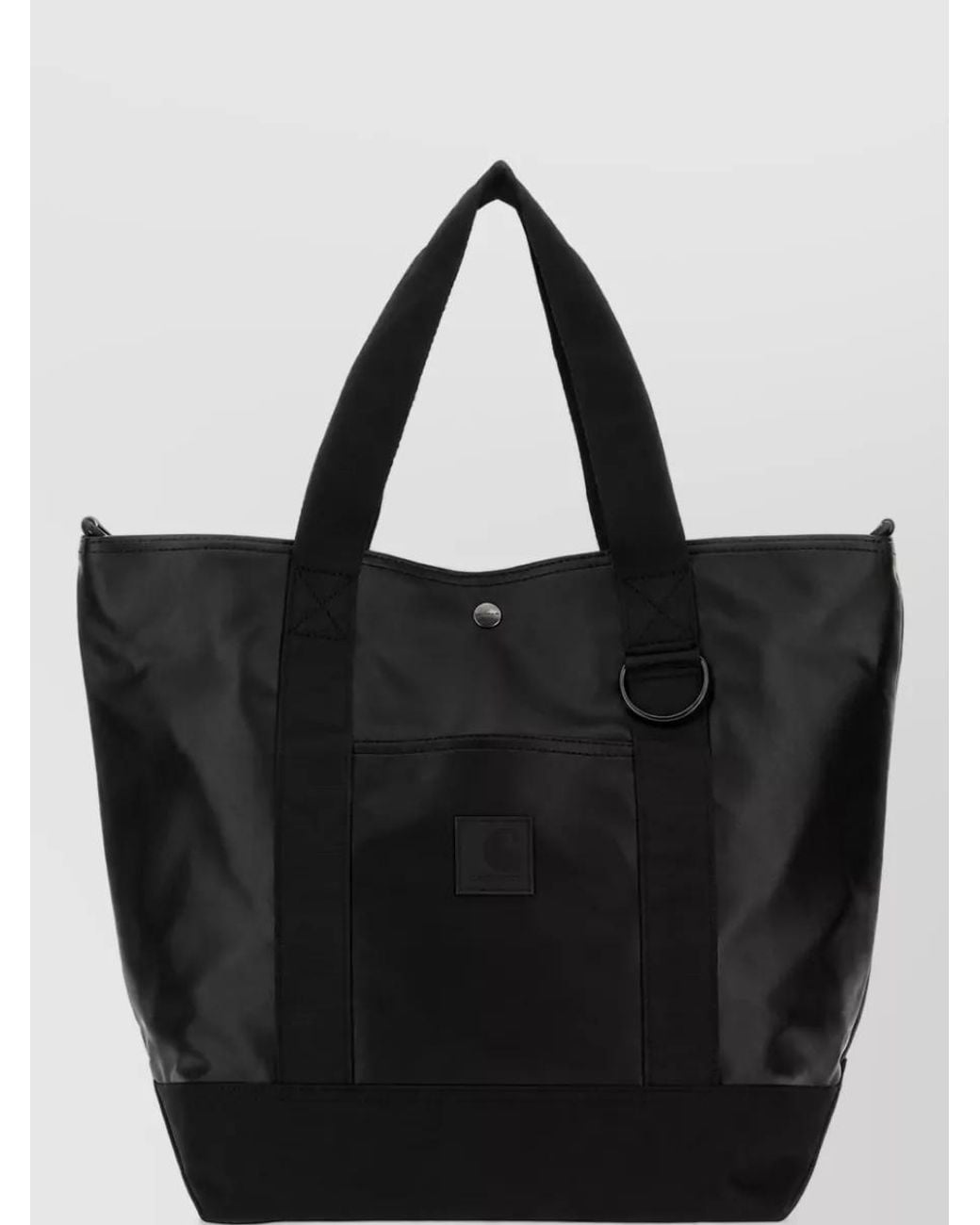 Carhartt Black Synthetic Leather Tote Bag for men
