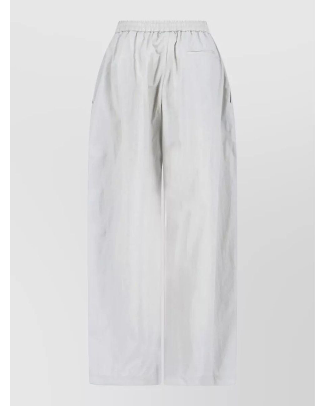 MM6 by Maison Margiela White Wide-Leg Trousers