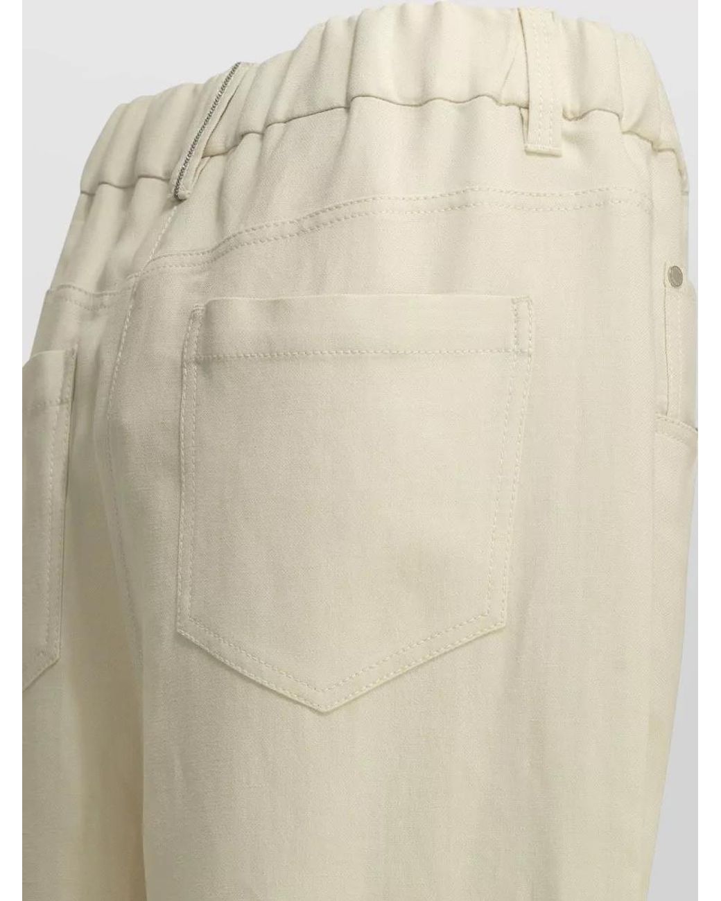 Brunello Cucinelli Natural Fluid Tailored Shorts