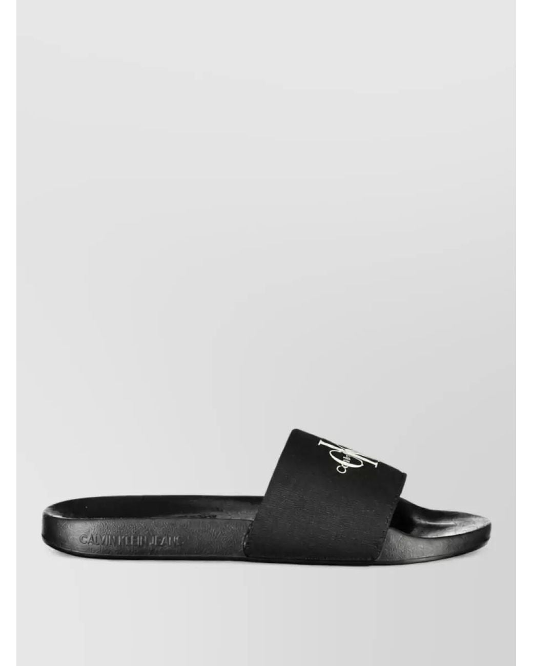 Calvin Klein Black Polyester Slides for men